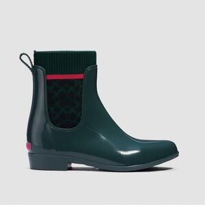 Coach Dark Green Rain Boots